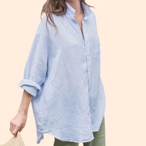 Frank Eileen Mackenzie Linen Stripe Shirt